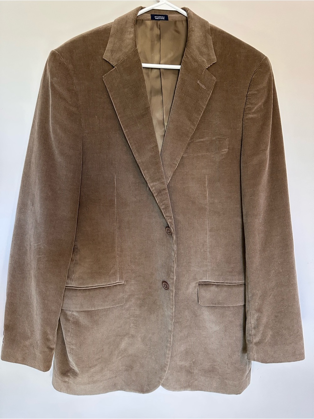 Saddlebred Men’s Light Brown Corduroy Sport Coat Blazer 42L